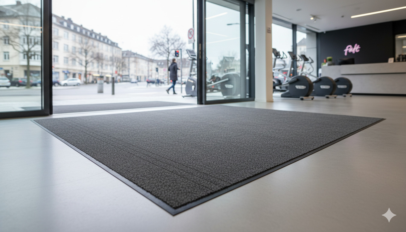 Sauberer Eingang im Fitnessstudio Nürnberg