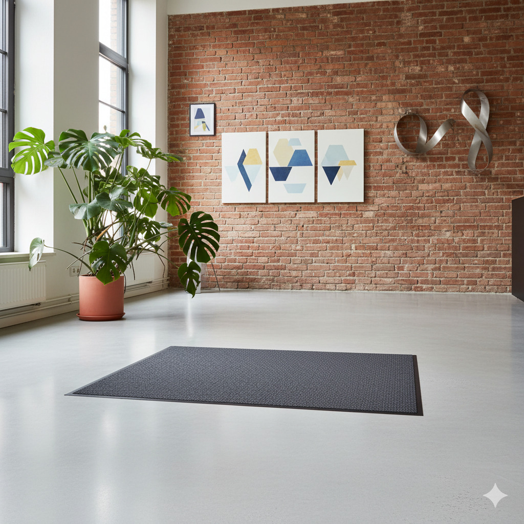 Ein sauberer Eingangsbereich in einem kreativen Büro im Nürnberger Stadtteil Gostenhof