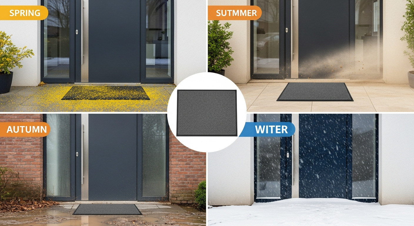 Eine professionelle Schmutzfangmatte schützt den Eingang zu jeder Jahreszeit